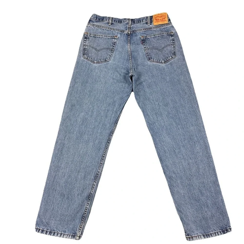 Levi's 550 Jeans Mens 36x33 TAG-38x34 Straight Blue Denim Rugged Workwear Biker